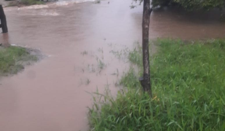 Correnteza leva ponte que liga Palmeira a Quebrangulo no acesso à Rua Nova