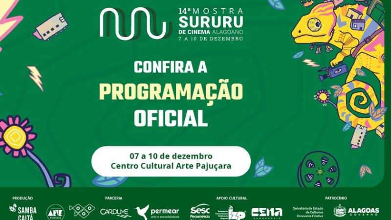 Confira a programação da 14ª Mostra Sururu de Cinema Alagoano