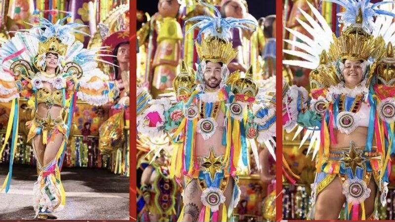 Influencers alagoanos desfilam na Sapucaí e registram bastidores do carnaval do Rio pela Beija-Flor