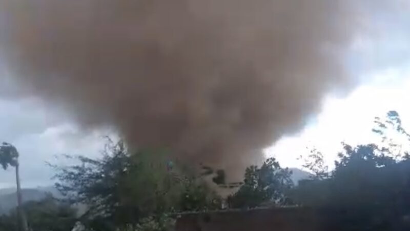 Fenômeno similar a “tornado” é registrado em Estrela de Alagoas