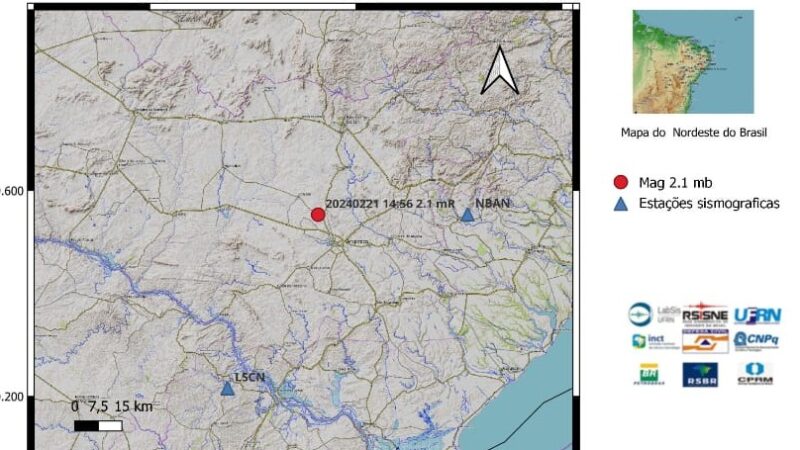 Alagoas registra três tremores de terra no período de cinco dias