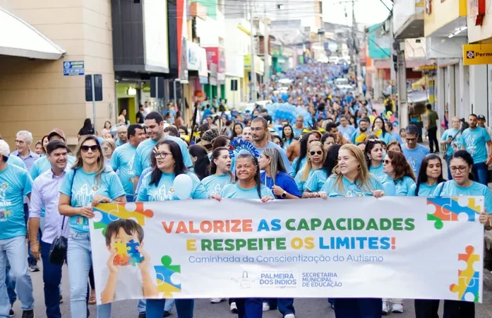 Prefeitura de Palmeira dos Índios promove caminhada pela conscientização do autismo