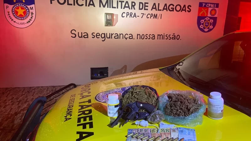 PM apreende armas e drogas em ações em AL