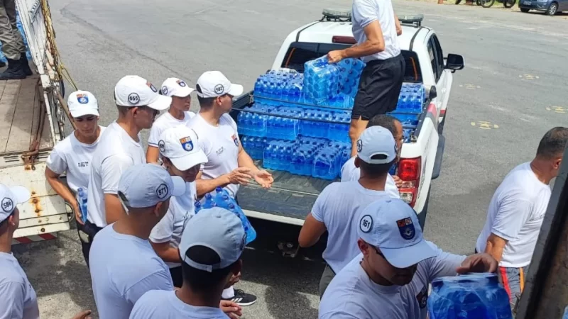 PM arrecada 45 mil garrafas d’água em ação solidária em prol das vítimas do Rio Grande do Sul
