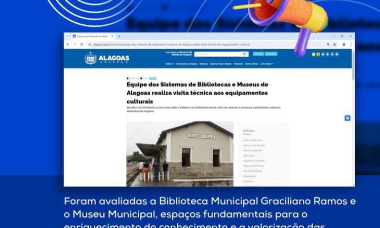 Quebrangulo recebe a equipe dos Sistemas de Bibliotecas e Museus de Alagoas
