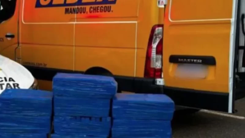 Homem é preso por transportar 800kg de maconha em veículo dos Correios