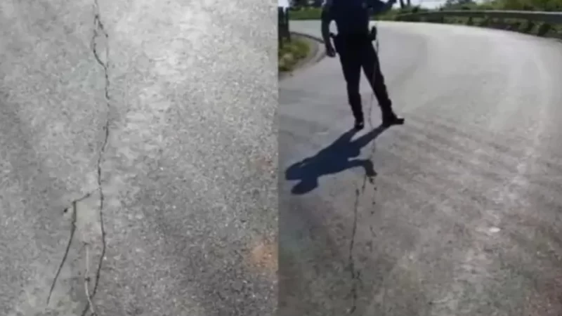 Criminosos criam armadilha com arame farpado em estrada