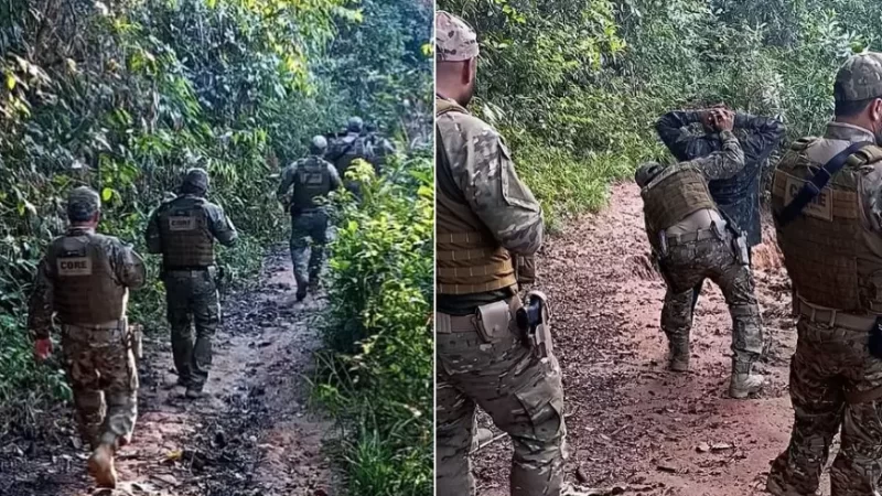 Policiais civis realizam incursões em mata usada como esconderijo para grupos criminosos