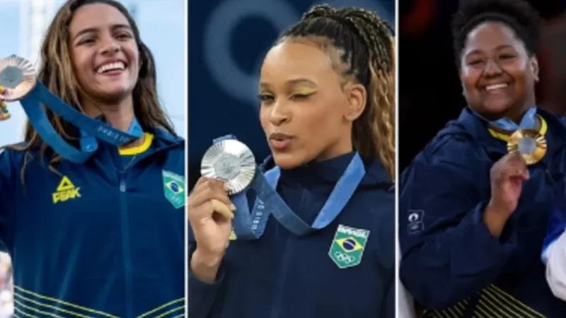 71,5% das medalhas do Brasil em Paris são de mulheres