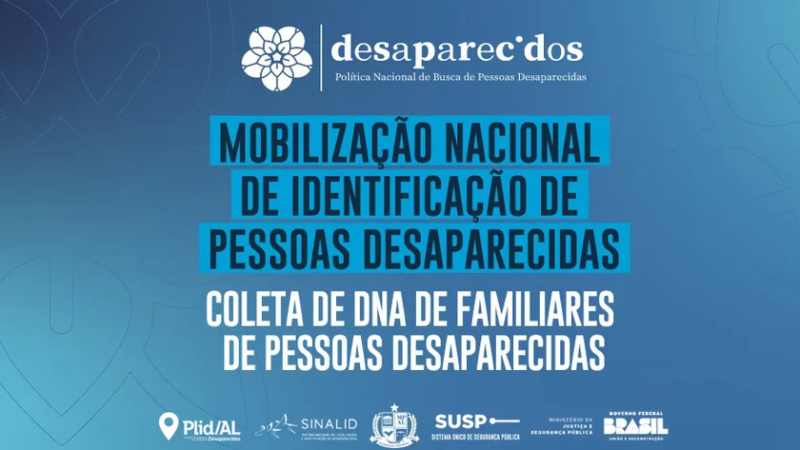 PLID/AL é parceiro da Polícia Científica de Alagoas na campanha nacional de coleta de DNA