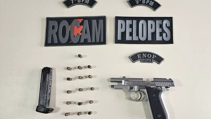 PM apreende arma de fogo durante cumprimento de mandado em Delmiro Gouveia