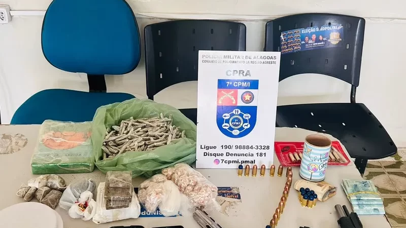 Operação no Agreste apreende mais de 1.300 pedras de crack e quase R$ 5 mil em espécie