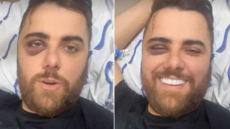 Com olho roxo, Zé Neto revela data que terá alta no hospital