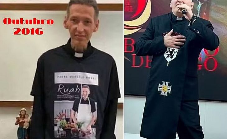 Padre Marcelo Rossi surpreende com foto de antes e depois: ‘Depressão não é frescura’