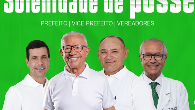 Roberto Wanderley, vice e vereadores tomam posse em Estrela de Alagoas no dia 1º de janeiro; confira programação
