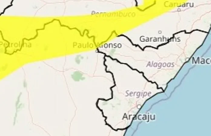 PREVISÃO DO TEMPO! – Alagoas enfrenta nebulosidade e chuvas nesta segunda; temperaturas oscilam entre 22ºC e 36ºC em diversas regiões do estado.