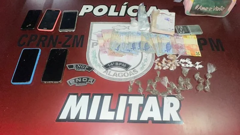 Polícia prende acusados de tráfico de drogas em Joaquim Gomes