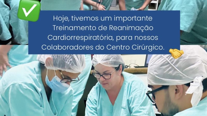 Hospital Santa Rita realiza treinamento de Reanimação Cardiorrespiratória para equipe do Centro Cirúrgico