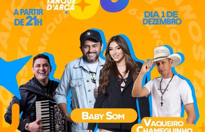 Tanque d’Arca anuncia atrações dos festejos pelos 63 anos de emancipação política