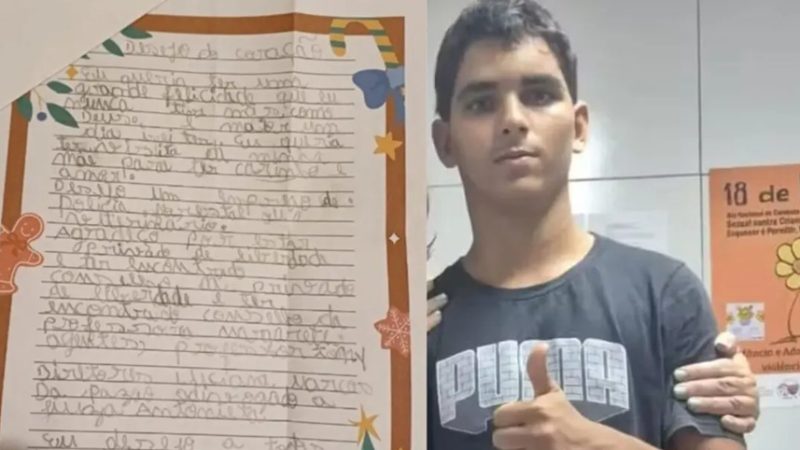 Vaqueirinho fez pedido emocionante à mãe em carta de Natal