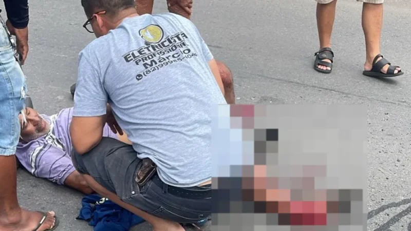 Idoso tem a perna esmagada após colisão com ônibus em Arapiraca