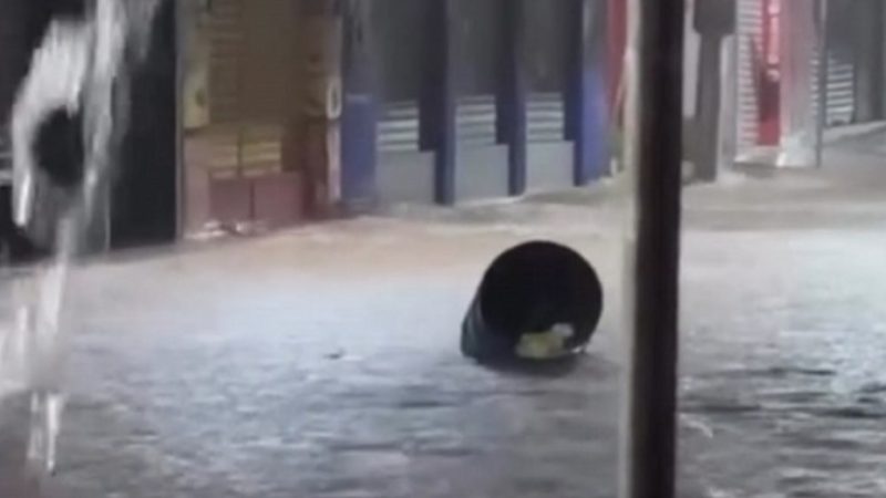 Chuvas intensas levam à suspensão de obras de saneamento em Palmeira dos Índios