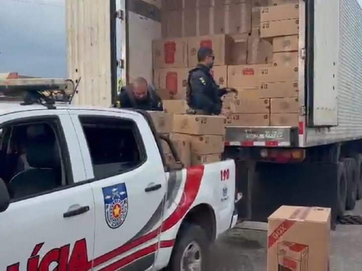 PRF apreende 12 milhões de cigarros contrabandeados durante operação em Arapiraca