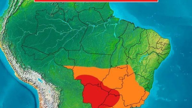 Bloqueio atmosférico provoca contraste extremo e coloca Brasil em alerta climático a partir de terça (28)
